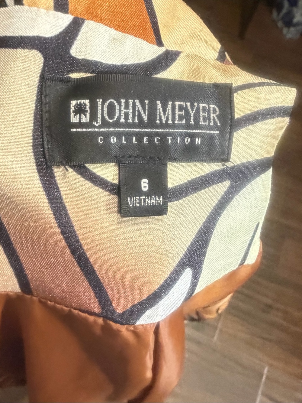 John Meyer Collection Women’s Brown & Multicolor Midi Dress